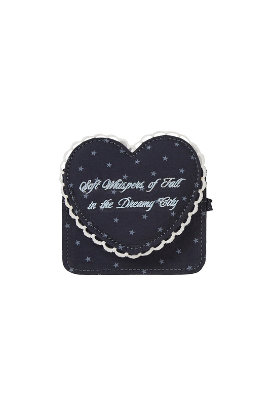 Heart frame card wallet Navy