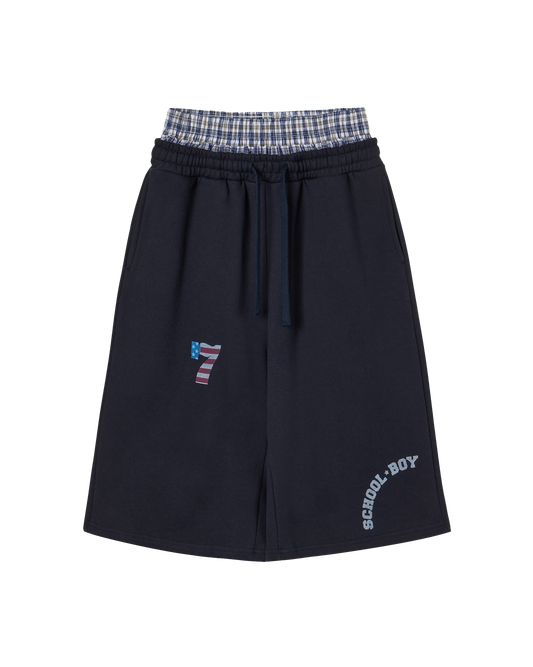 [5/26 예약발송] TRUNK LAYERED SWEATSHORTS [NAVY]