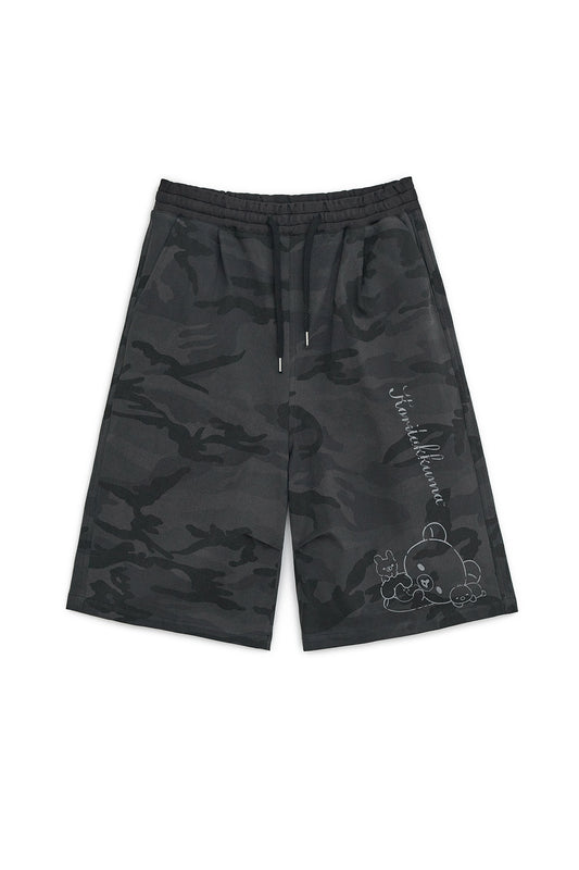 Camo Korilakkuma bermuda pants (Charcoal)