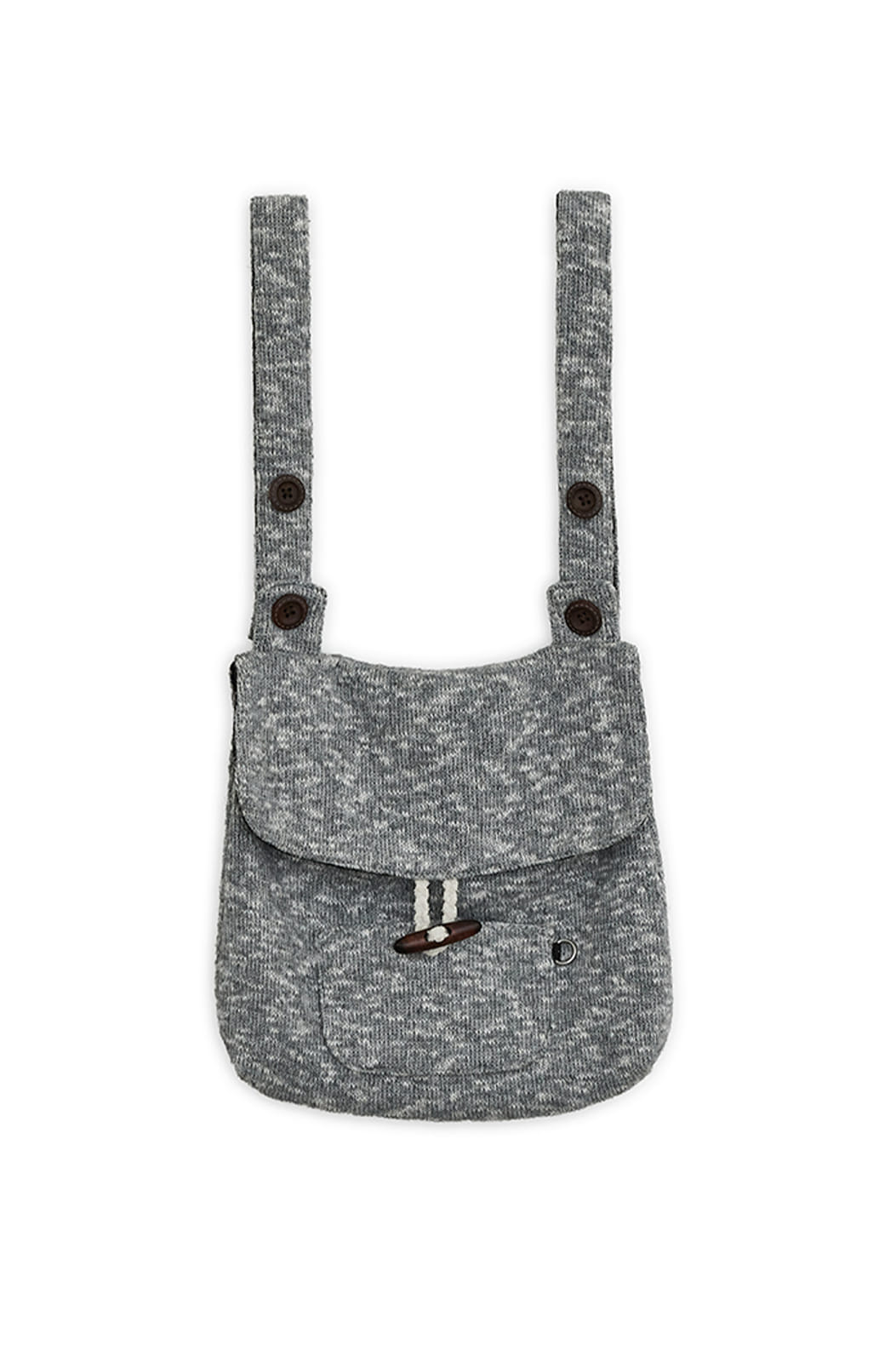 Knitted duffle button back-pack (Gray)