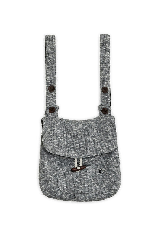 Knitted duffle button back-pack (Gray)