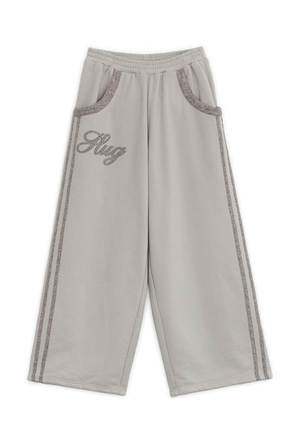 Cross patch jogger pants (Oatmeal)