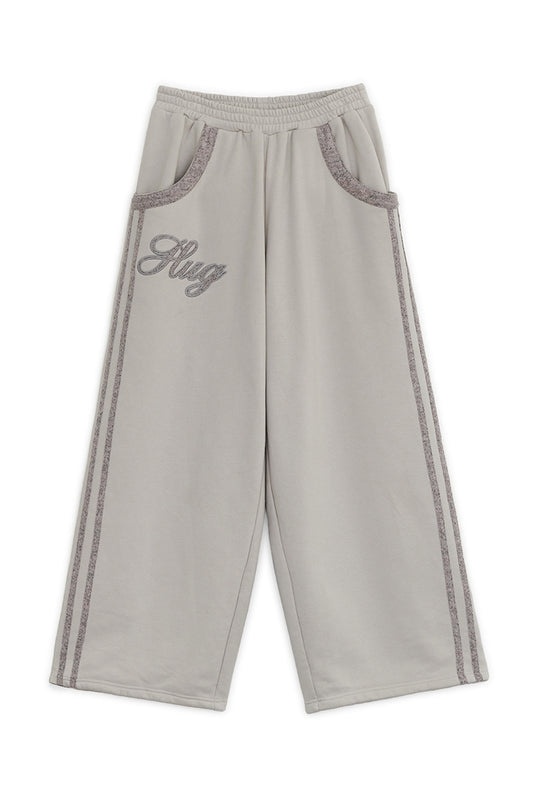 Cross patch jogger pants (Oatmeal)