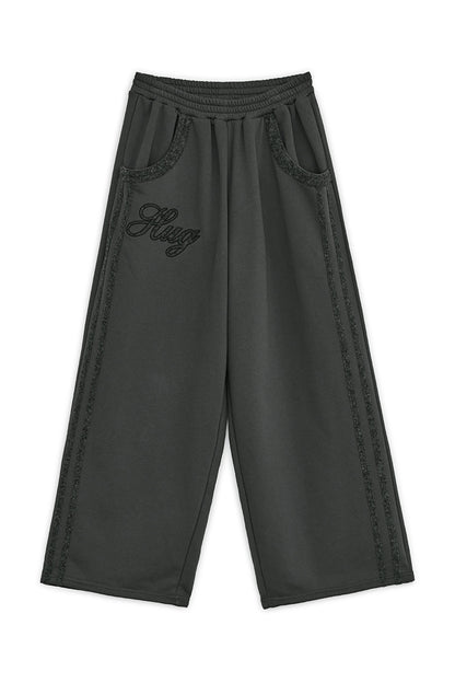Cross patch jogger pants (Charcoal)