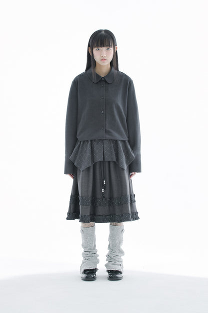 Signature round collar shirts (Charcoal)