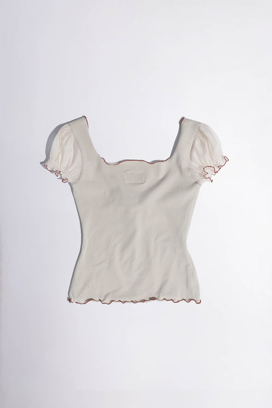 Puff Sleeve Top Cream