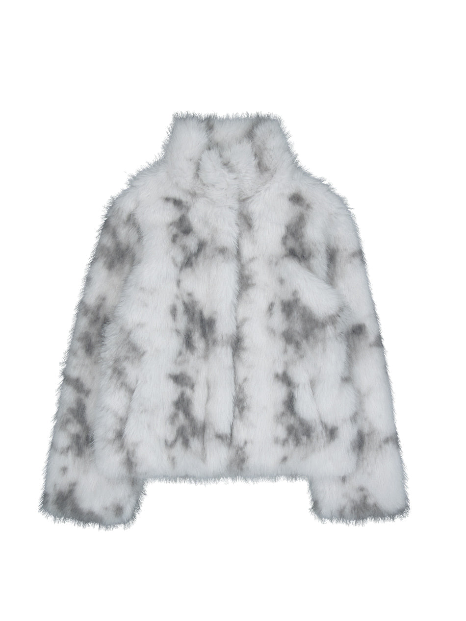 FAUX FUR JACKET / WHITE