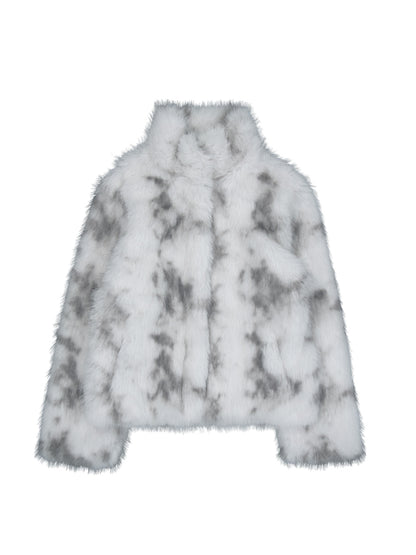FAUX FUR JACKET / WHITE