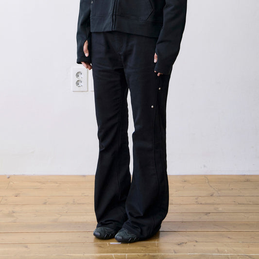 TCM flare snap pants (black)