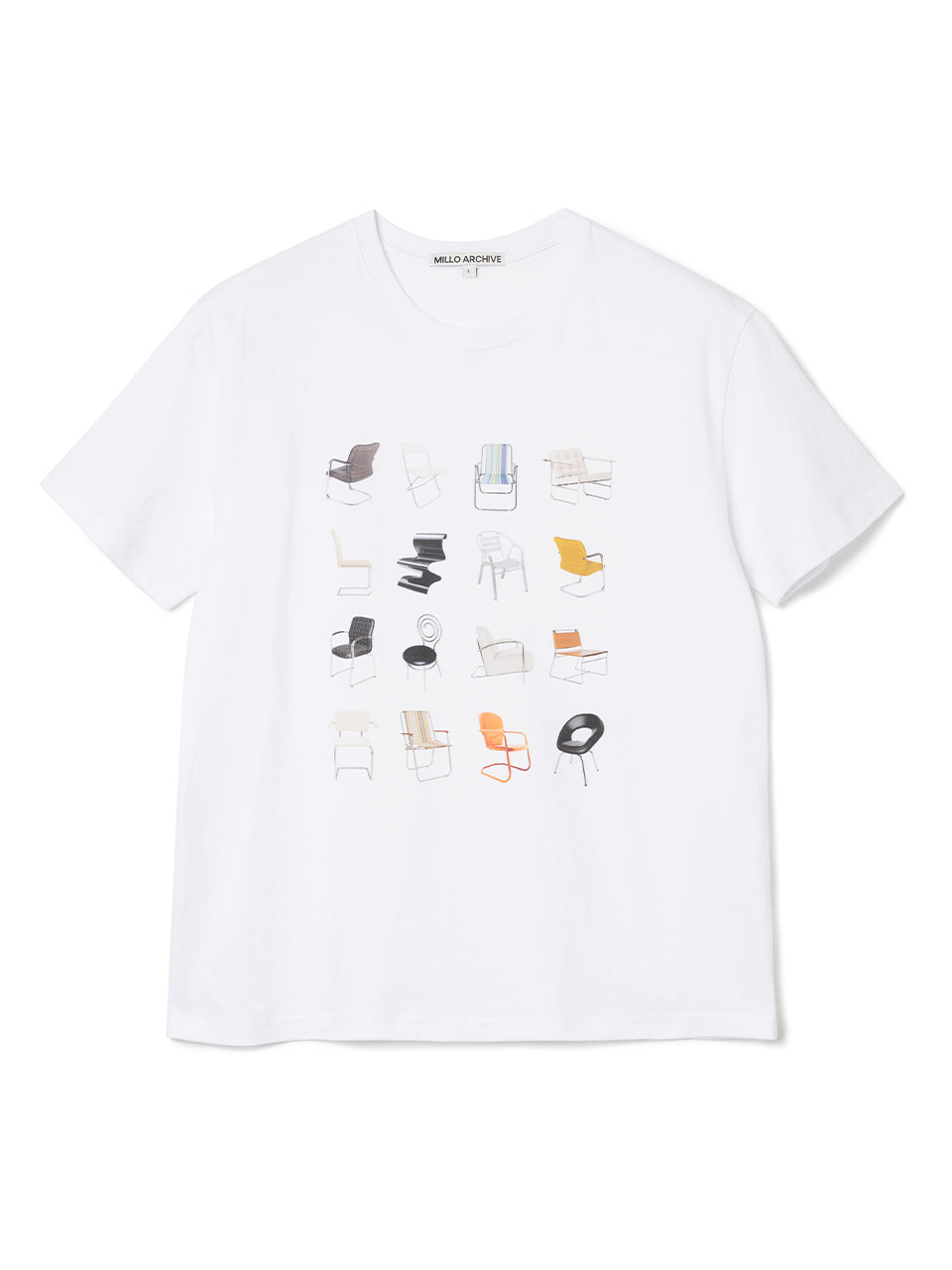 Line Chair T-Shirts [White]