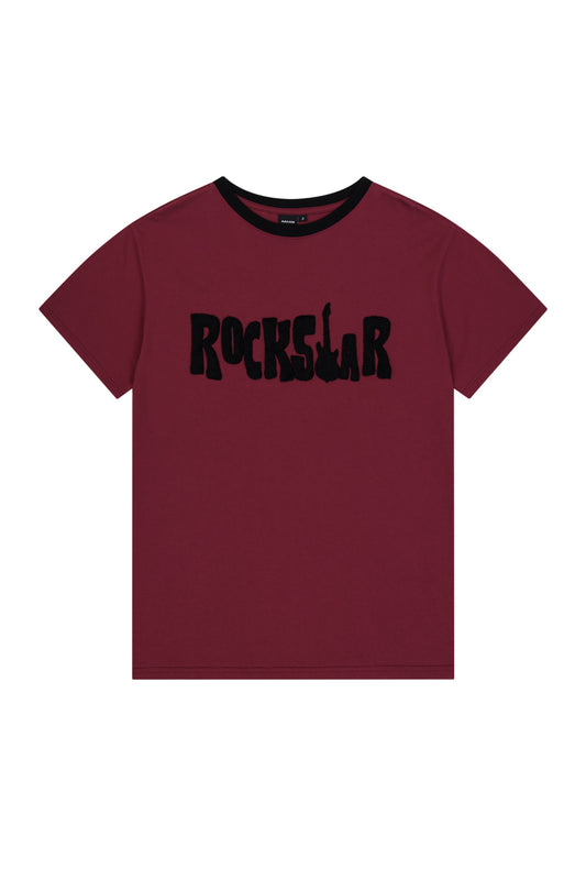 ROCKSTAR Boucle Half Top (Red)