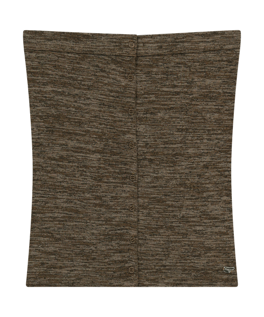 KNIT TUBE TOP BROWN