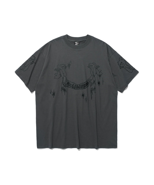 HEAVENLY BEAR ANGEL BIG BIG TEE
[CHARCOAL]