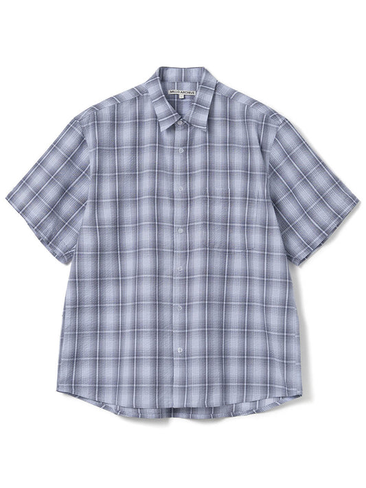 Wade Pattern Half Shirts [Powder Blue]