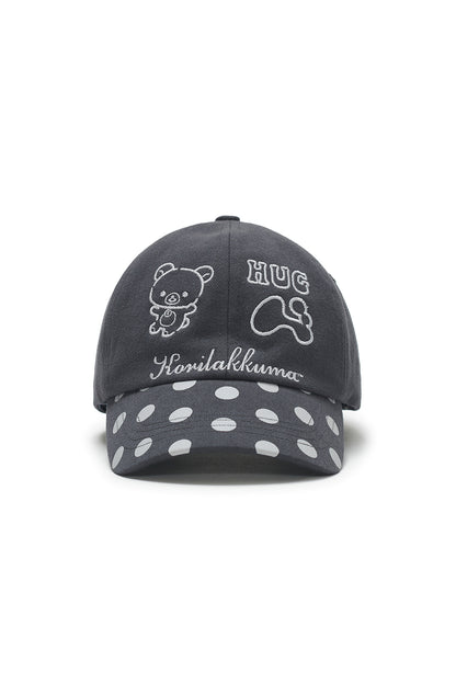 Korilakkuma dot ball cap (Charcoal)