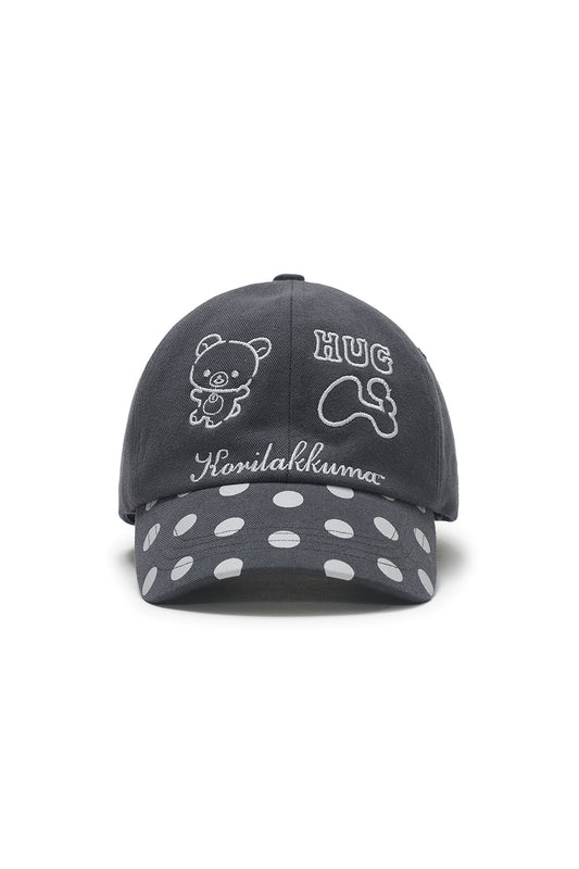 Korilakkuma dot ball cap (Charcoal)