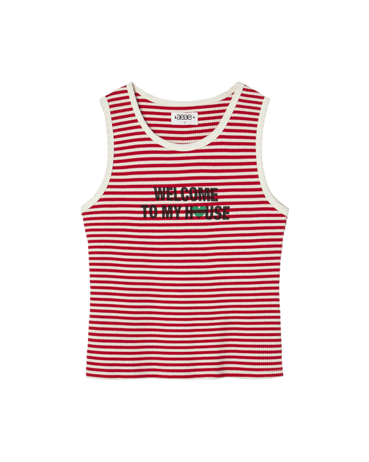 WELCOME TO MY HOUSE SLEEVELESS [RED]