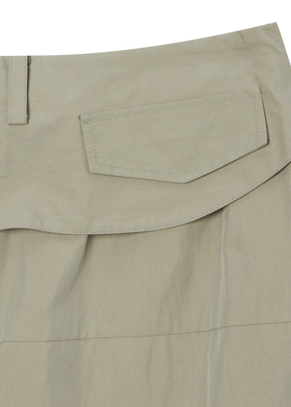 KNOT-DETAIL LONG SKIRT / 2 Color