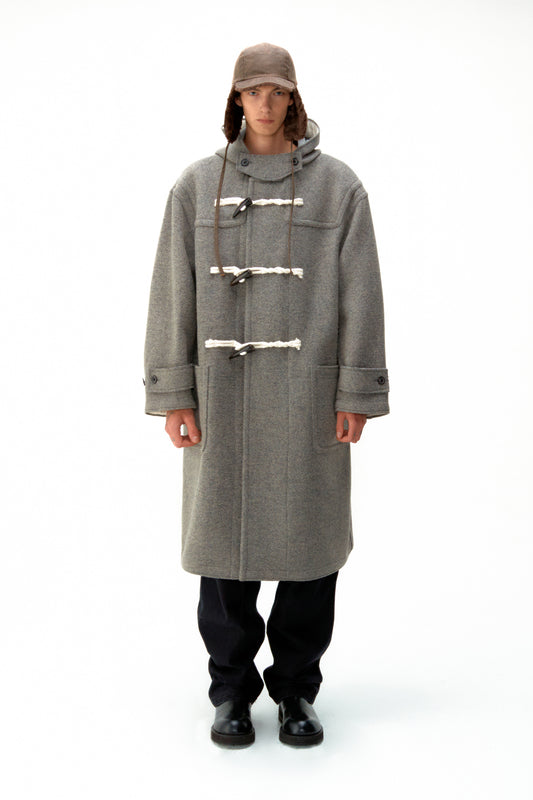 Oversized Alpaca Blend Duffel Coat / 2 Color