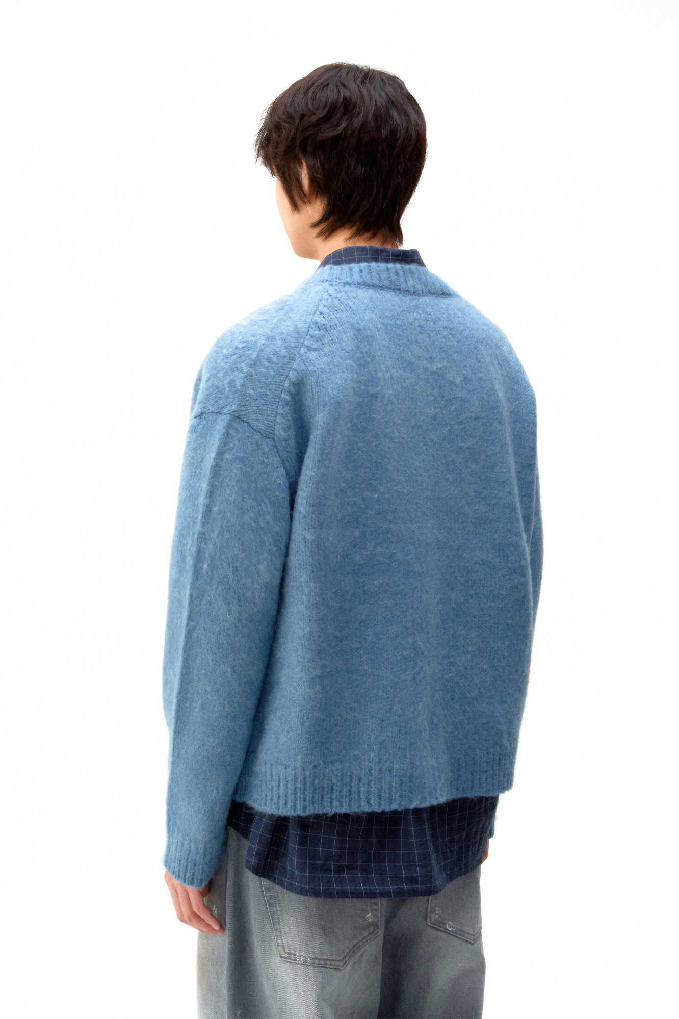 Hairy Alpaca V Neck Cardigan / 3 Color