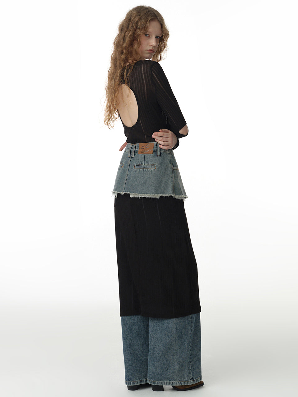 Tied Cut Out Maxi Dress [Black]