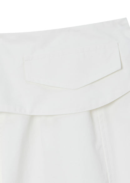 KNOT-DETAIL WIDE TROUSERS / 2 Color