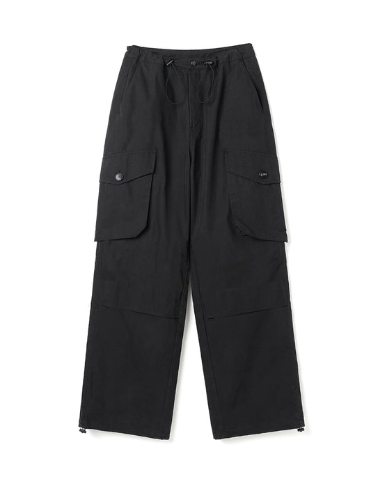 Wide Cargo Pants [Black]