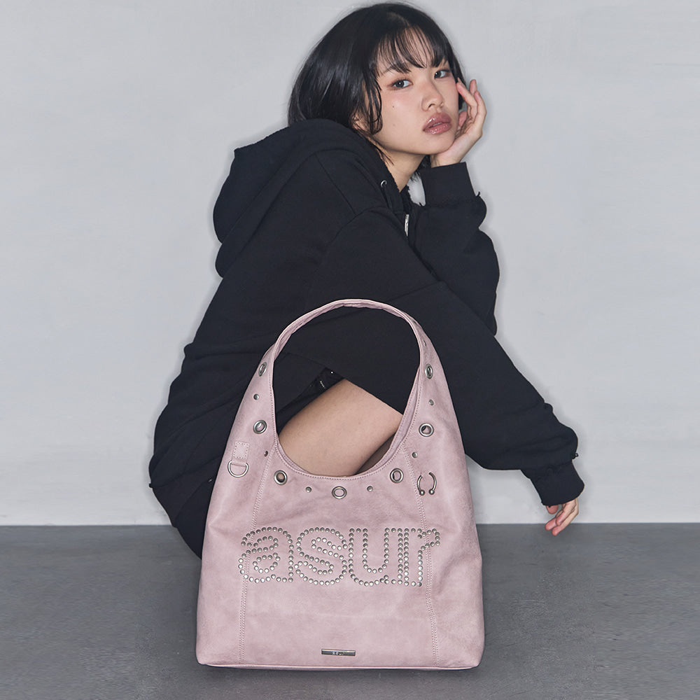 Crash Eyelet Shoulder Bag / Pink