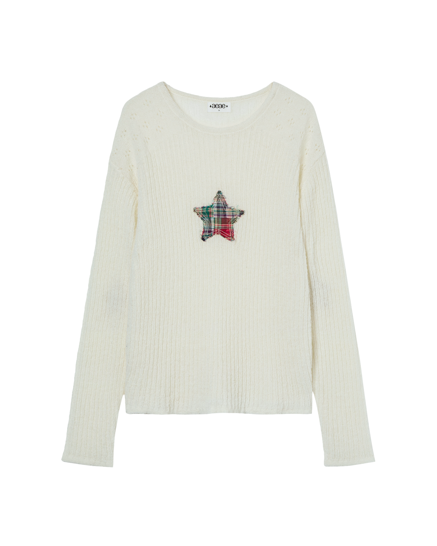 SHEER APPLIQUE KNIT [IVORY]