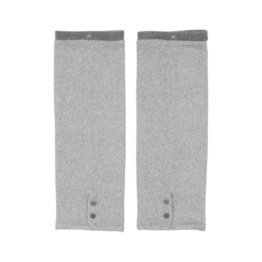 TCM button knit warmer (light grey)