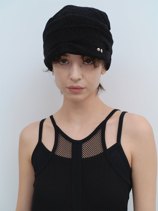 Symbol Pointelle Beanie [Black]