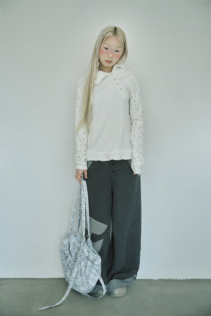 Stardust printed cross bag (Graish blue)