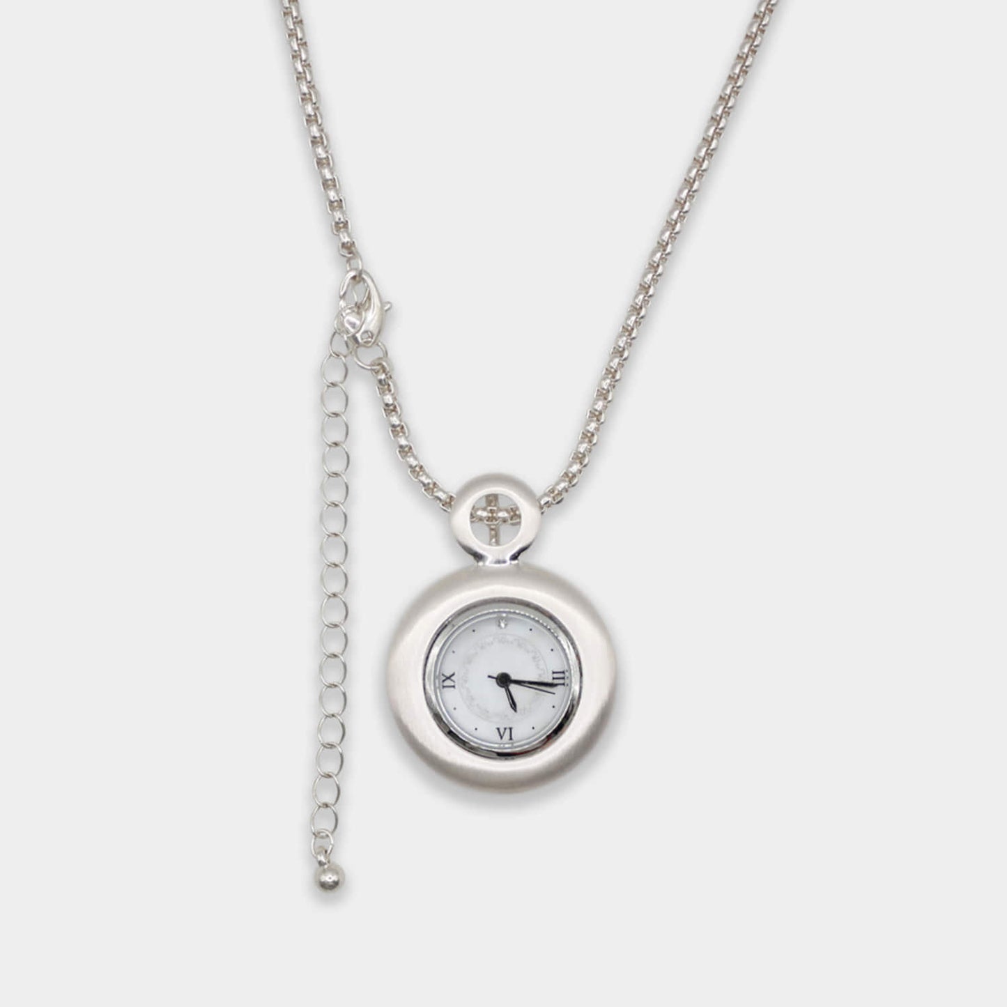 Muted White Time Necklace