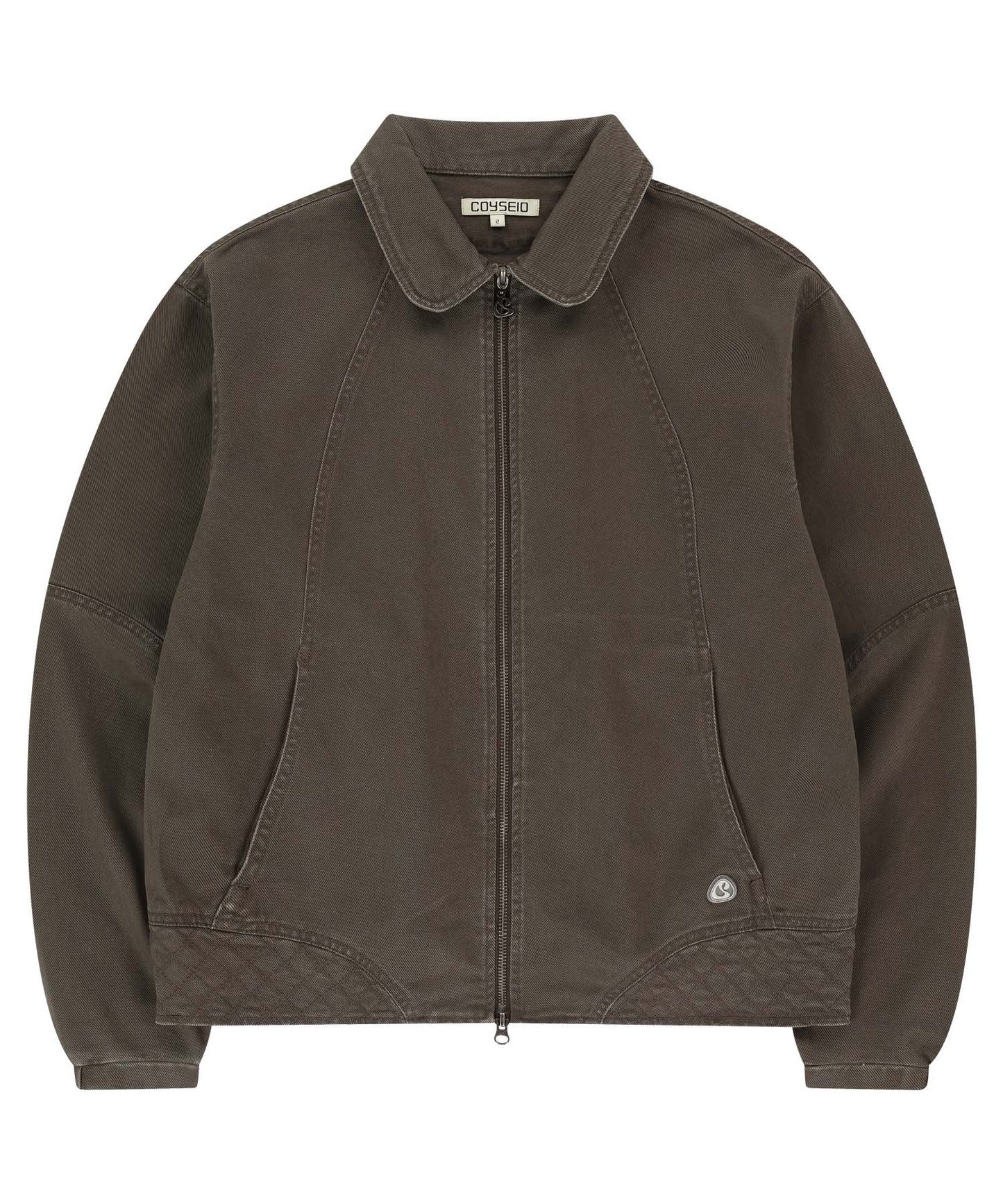 ROUND COLLAR STITCH JACKET COCOA 