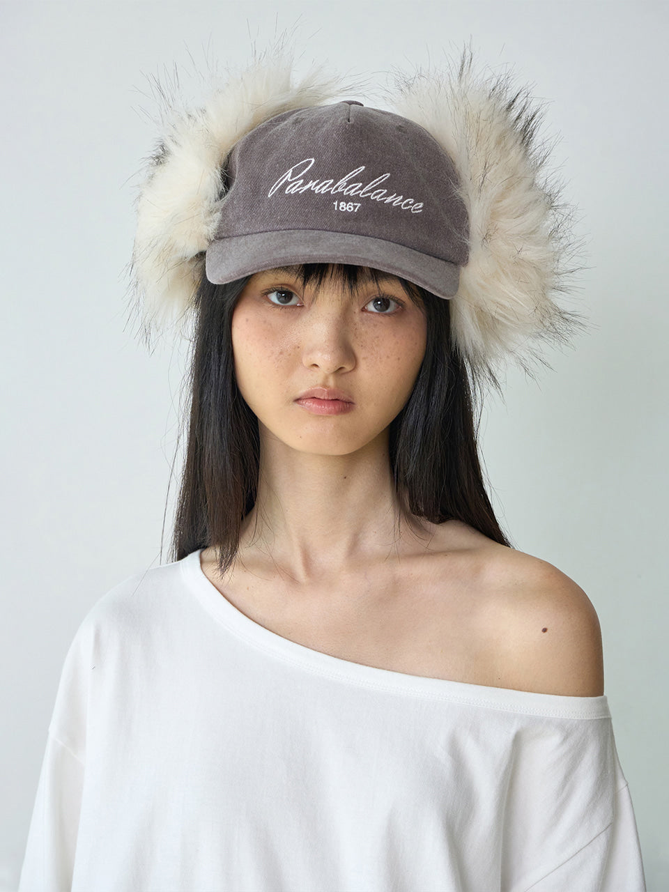 Fur Earflap Ball Cap [Vintage Brown]