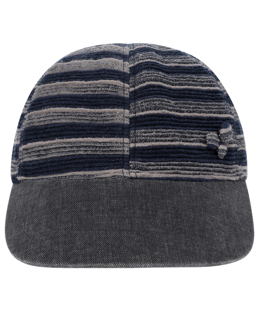 PEACH STRIPE CAP NAVY