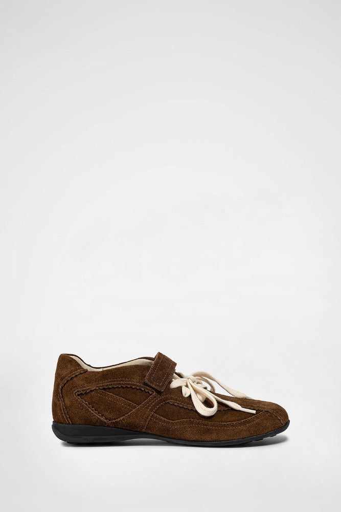 PINKING MARY JANE SNEAKERS / BROWN 