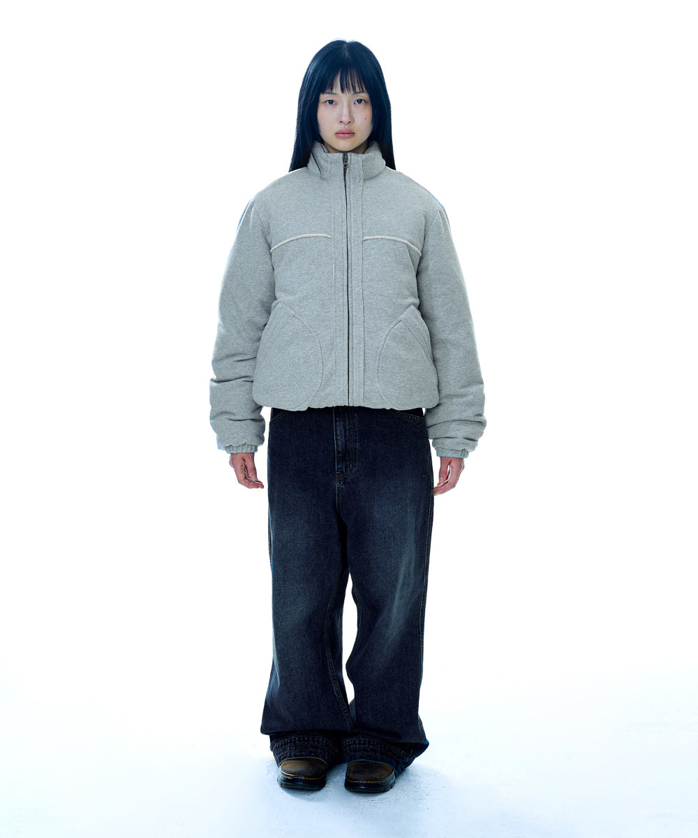 COZY SWEAT DOWN JACKET MELANGE GRAY