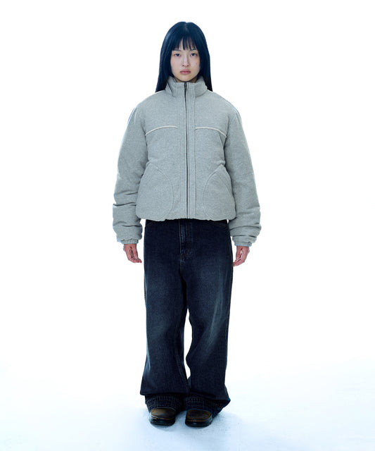 COZY SWEAT DOWN JACKET MELANGE GRAY