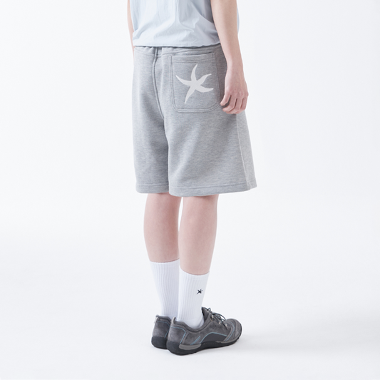 TCM back logo half sweat pants (grey)